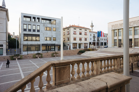 XX September Square, a broad place in the city of Pordenone,のeditorial素材