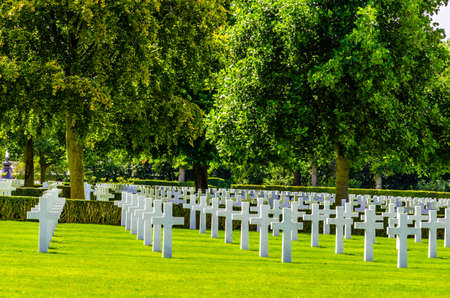Cambridge, UK - 08 12 2017: American Cemetery and Memorial in the sunのeditorial素材