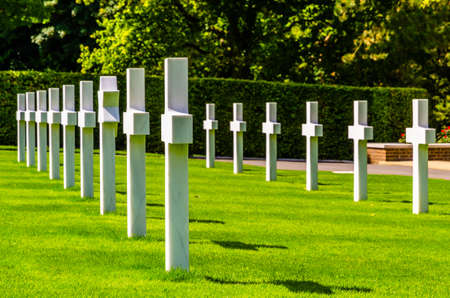 Cambridge, UK - 08 12 2017: American Cemetery and Memorial in the sunのeditorial素材
