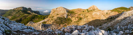 View of Rocca del Crasto near Alcara Li Fusi town in the Nebrodi Park, Sicilyの写真素材