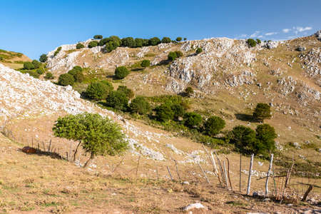 View of Rocca del Crasto near Alcara Li Fusi town in the Nebrodi Park, Sicilyの写真素材