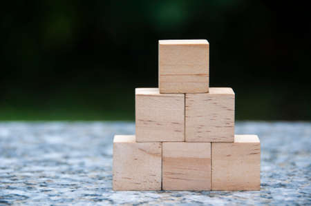 Blank wooden blocks ready for new ideas. Copy spaceの写真素材