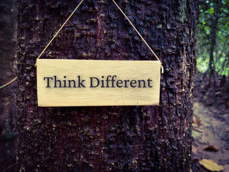 Motivational and Inspiration quote - Think different. Motivational conceptの写真素材