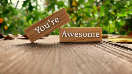 Motivational and Inspiration quote - You are awesome. Motivational conceptの写真素材