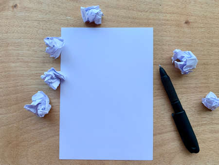 Blank paper waiting for idea. Office and business conceptの写真素材