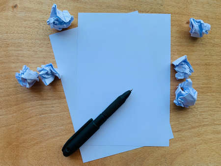 Blank paper waiting for idea. Office and business conceptの写真素材