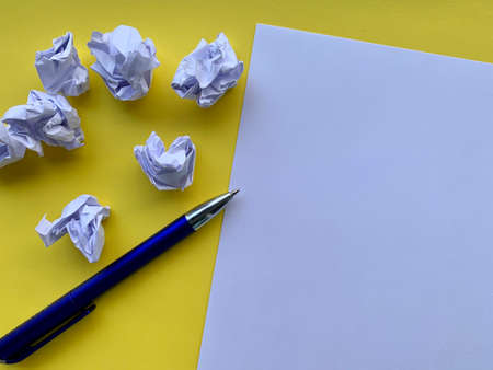 Blank paper waiting for idea. Office and business conceptの写真素材