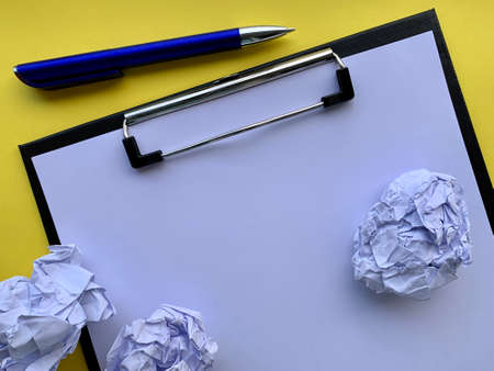 Blank paper waiting for idea. Office and business concept