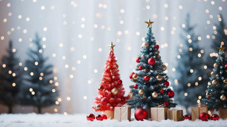 Beautiful and wonderful Christmas background with customizable space for Christmas wishes.の素材