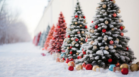 Beautiful and wonderful Christmas background with customizable space for Christmas wishes.の素材