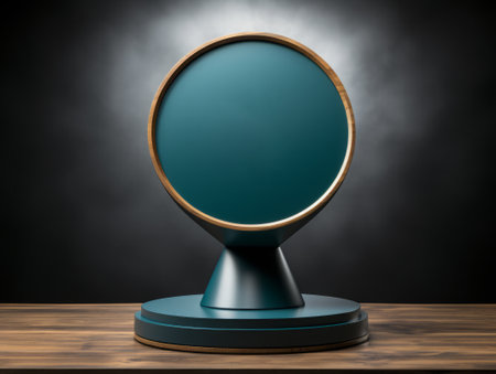 Morkup Black podium for product advertising.の素材