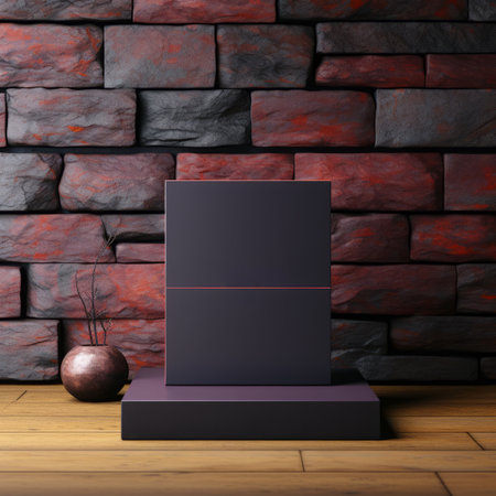 Purple realistic podium for product advertising.の素材