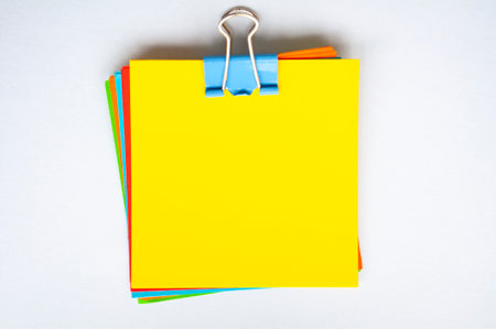 Top view of sticky notes with customizable space for text