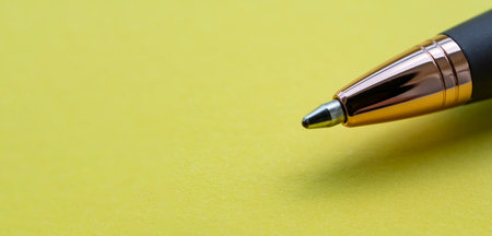 Close up of pen with customizable space for text or ideas. Copy space conceptの写真素材