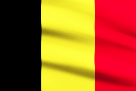 Belgium flag illustration or picture. Patriotism concept.の写真素材