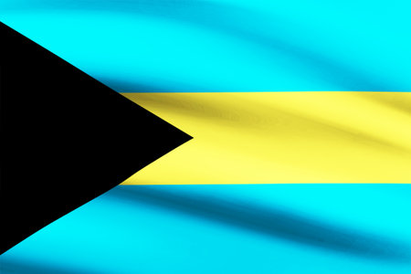 Bahamas flag illustration or picture. Patriotism concept.の写真素材
