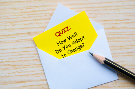 A quiz relating to how well do you adapt to change. Process improvement concept.の写真素材