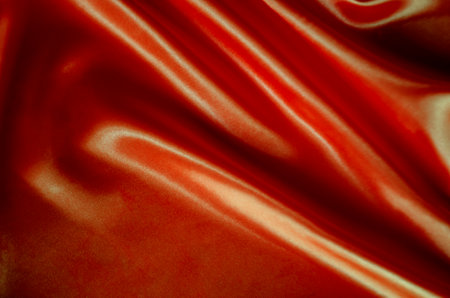 Top view of dark red silky sheen suitable for design and wallpaper decorationの写真素材