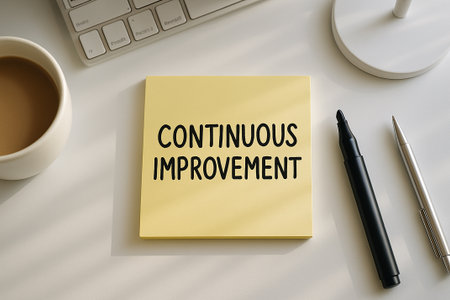 Top view of Continuous Improvement Practices to Drive Innovation Across All Departments.の素材