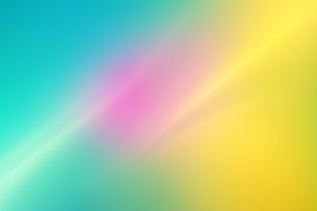 Soft turquoise and yellow gradient blend with smooth pastel glow diffusion.の素材
