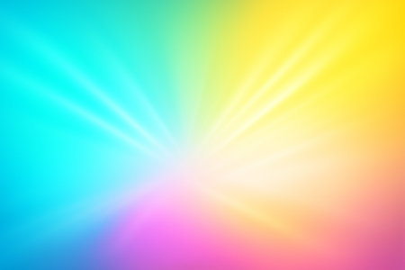 Fantastic pink light streaks blending across a yellow gradient abstract glow.の素材