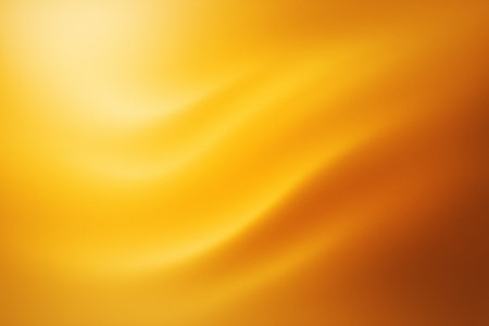 Golden yellow wave-like streaks with smooth flowing gradient transitions.の素材