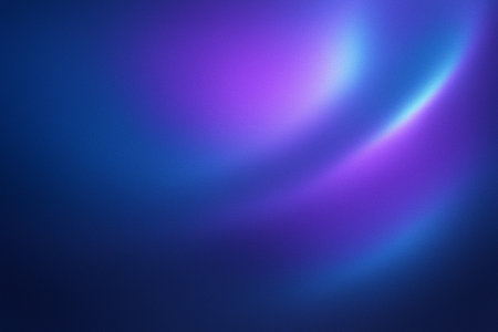 Violet and pink glowing streaks curving across a dark abstract smooth surfaceの素材