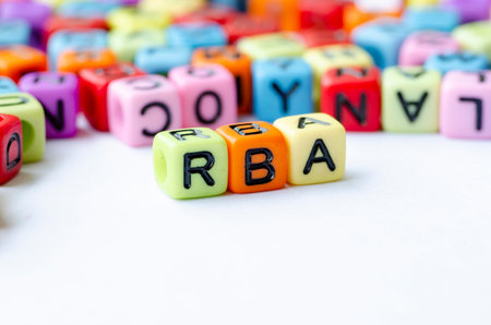 Close up of text on multicolored cube representing Rights Based Approach. Conservation conceptの写真素材