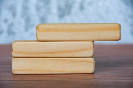 Wooden blocks with customizable space for text or ideas. Copy space concept