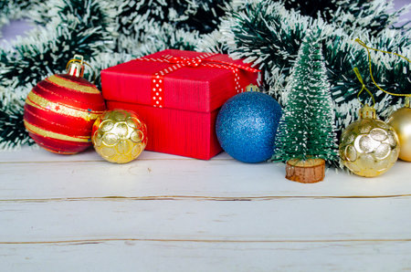 Christmas celebration decoration with customizable space for text