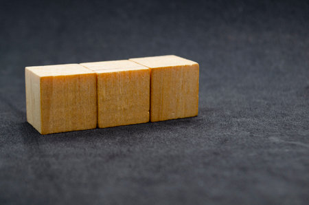 Wooden cubes with space for text or ideasの写真素材