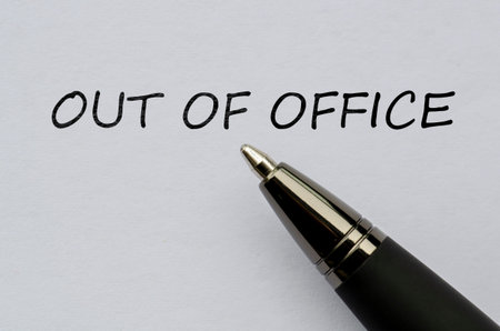Out of office notification, off work and away from work conceptの写真素材