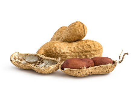 Group of peanuts - isolated