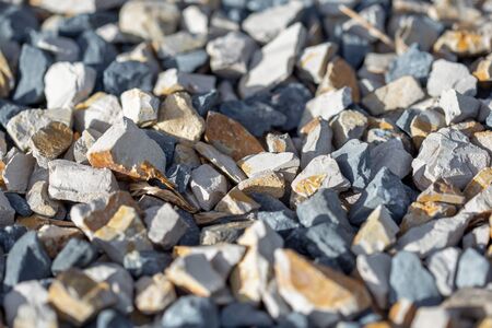 Macro photography of river gravel captured at the edge of the Del Valle river near the town of La Palma in the south of the department of Santander, Colombiaの写真素材