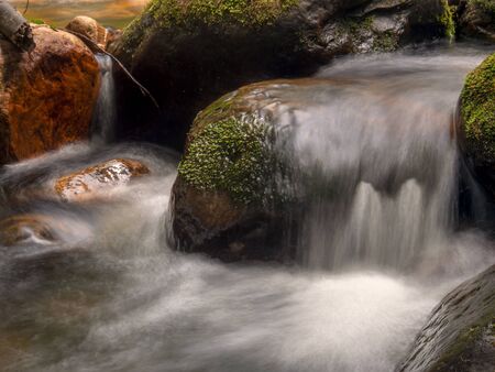Multiple exposure of a rocky ravine located in the highlands near the town of Villa de Leyva in the central Andes of Colombia.の写真素材