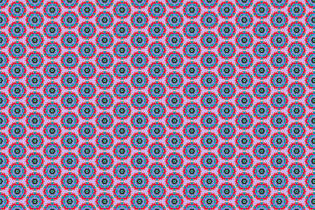 Colorfull abstract pattern that looks like flowers, created from a macro photography of fluids bubbles.の写真素材