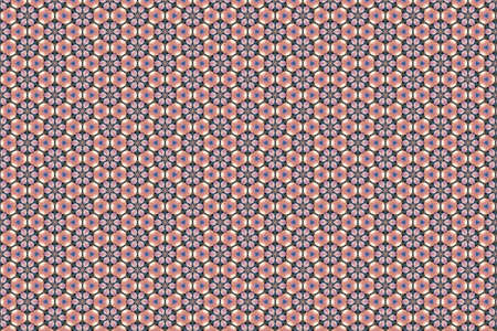 Colorfull abstract pattern that looks like flowers, created from a macro photography of fluids bubbles.の写真素材