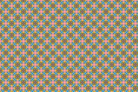 Colorfull abstract pattern that looks like flowers, created from a macro photography of fluids bubbles.の写真素材