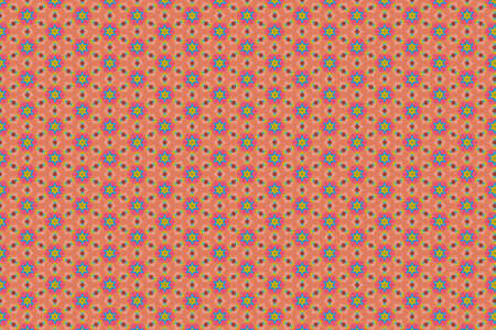 Colorfull abstract pattern that looks like flowers, created from a macro photography of fluids bubbles.の写真素材