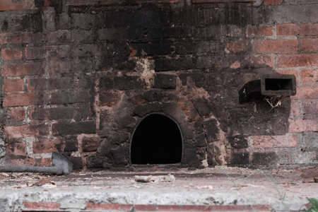 Oven used to heat pails in the artisanal process of making panela made with sugar caneの写真素材