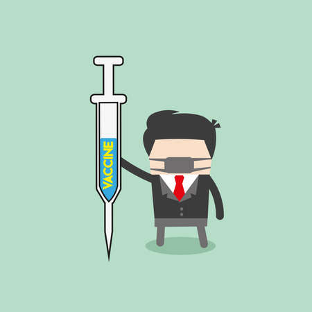 illustration graphic vector of find the covid-19 corona virus vaccineのイラスト素材