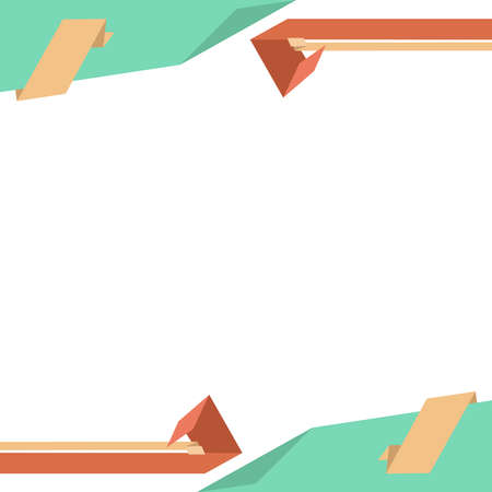 origami shape square template, perfect for flyer designs, presentations or moreのイラスト素材