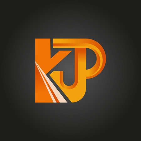 initial logo KJP or letter KJP logo, very suitable for a industrial business logo or other business, can also be used as a game or technology community logoのイラスト素材