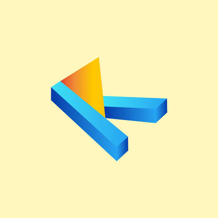 initial logo K or letter K logo, very suitable for a industrial business logo or other business, can also be used as a game or technology community logoのイラスト素材