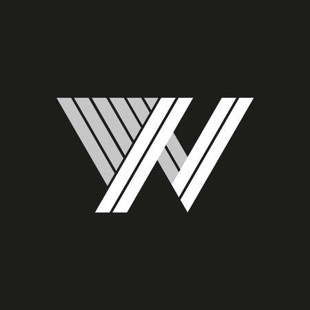 initial logo W or letter W logo alphabet, very suitable for a finance business logo or business property or other business, can also be used as a game or technology community logoのイラスト素材