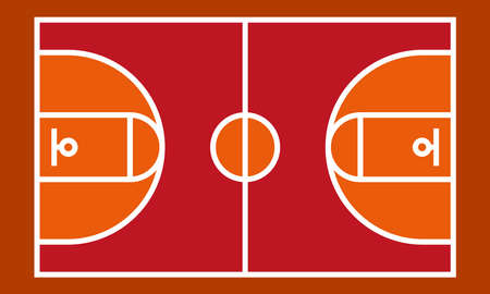 Basket ball field graphic vector illustration, nice and very suitable for sports or basket ball fansのイラスト素材