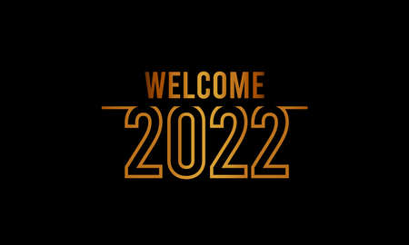 illustration vector of happy new year 2022