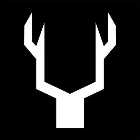 The deer head logo is made of simple and elegant lines, very suitable for hunter logos, it can also be used for sports community logosのイラスト素材
