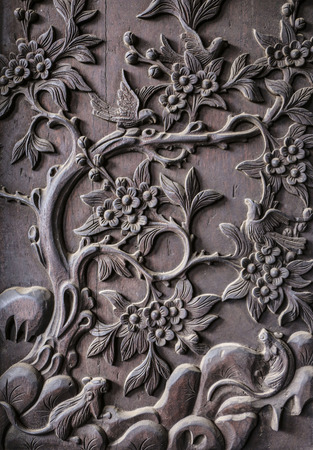Wood carving, detailの写真素材