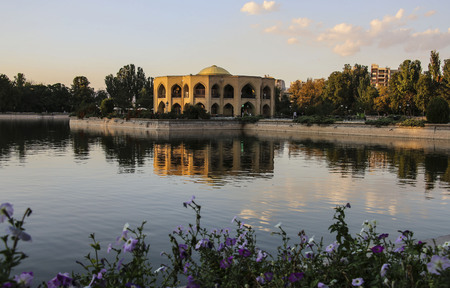 Shah Goli - the summer residence of the Qajar dynasty in El Golu park in Tabriz, East Azerbaijan province, Iranのeditorial素材